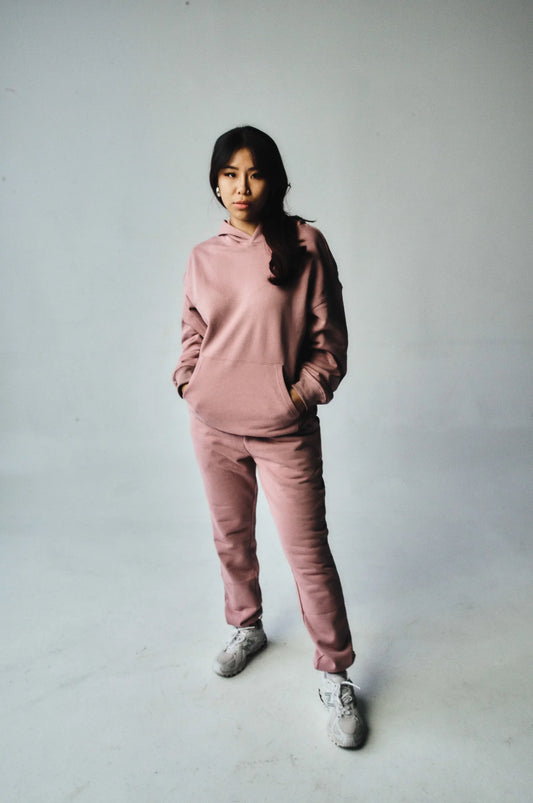 French Terry Joggers - Shadow Purple