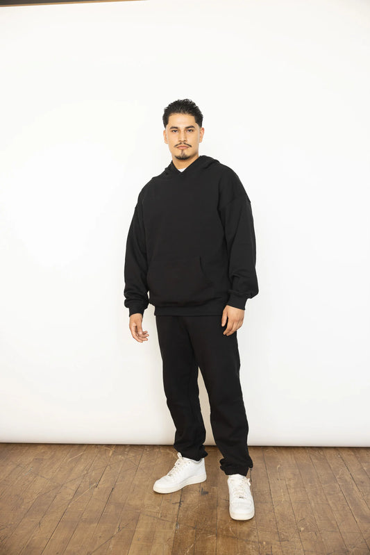 French Terry Joggers - Jet Black