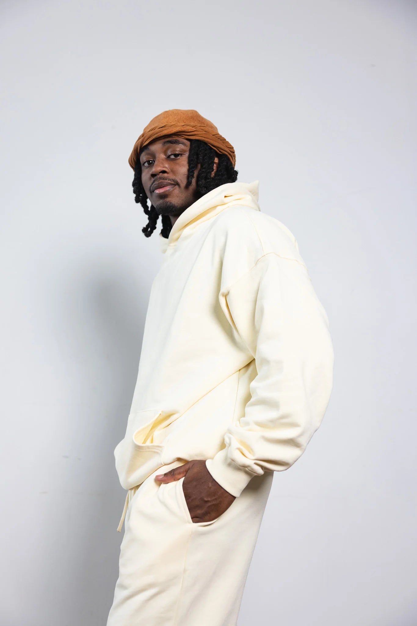 French Terry Joggers - Butter Milk