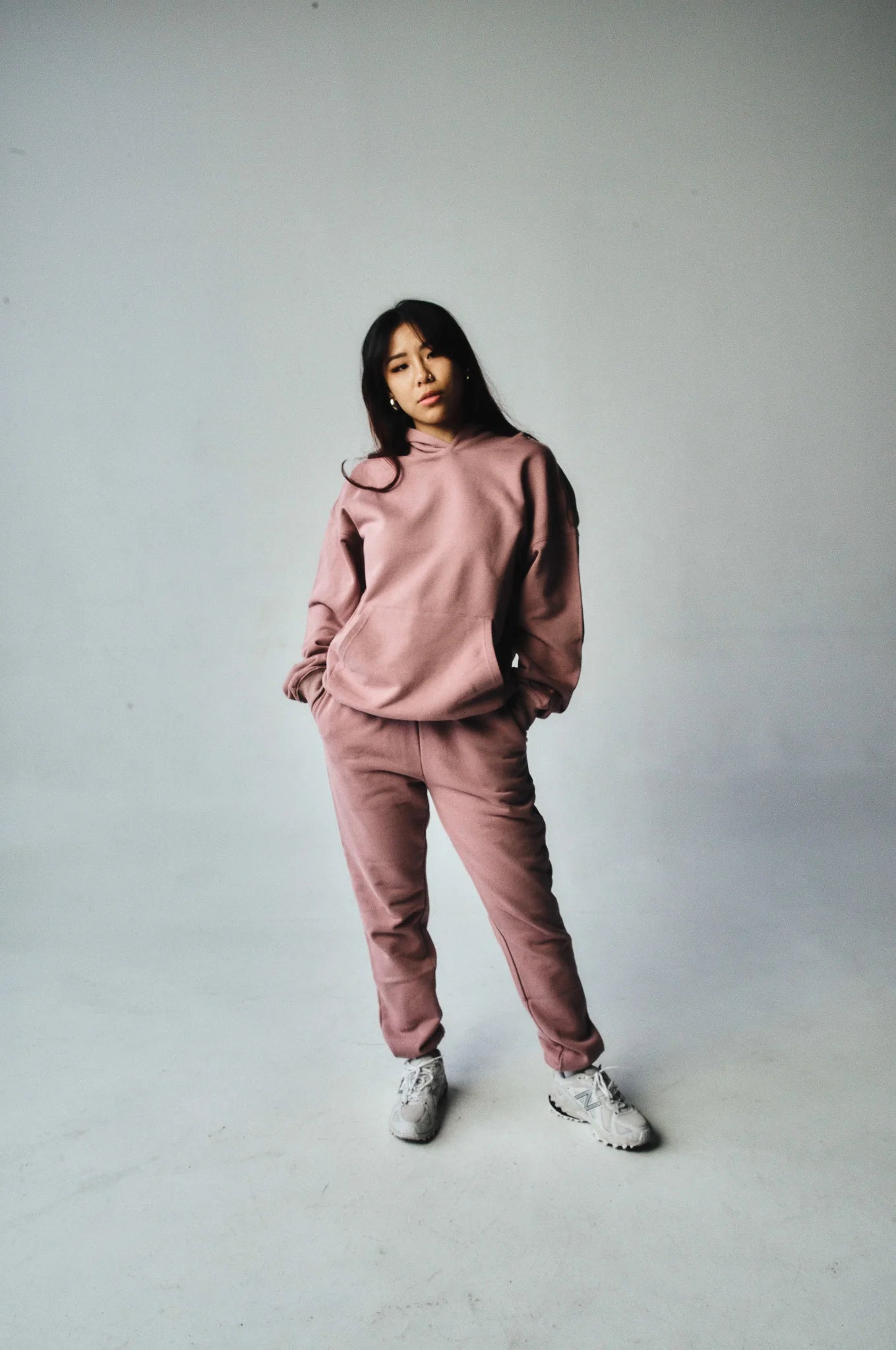 French Terry Joggers - Shadow Purple