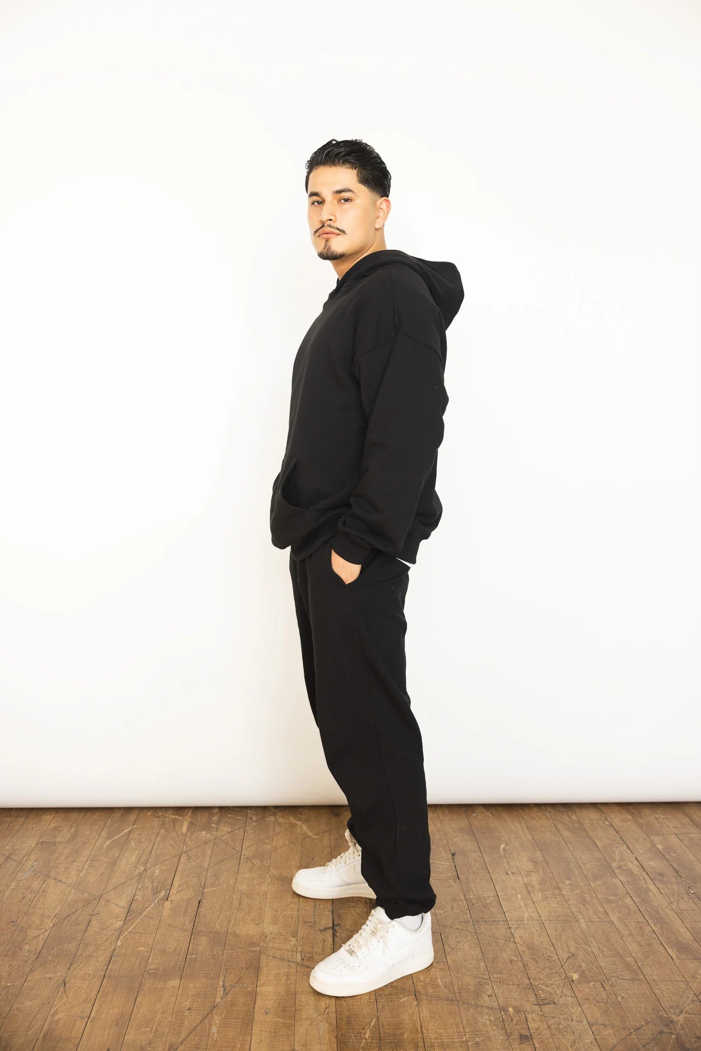 French Terry Joggers - Jet Black