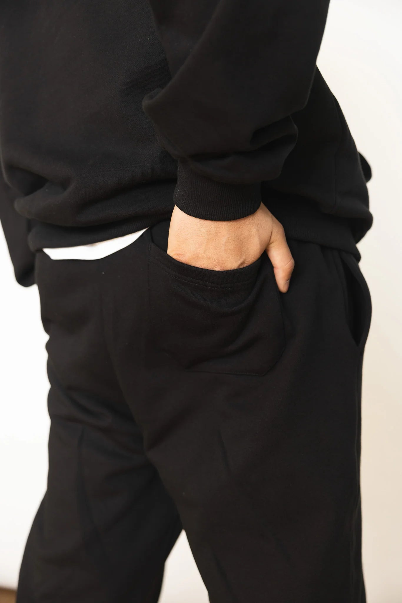 French Terry Joggers - Jet Black